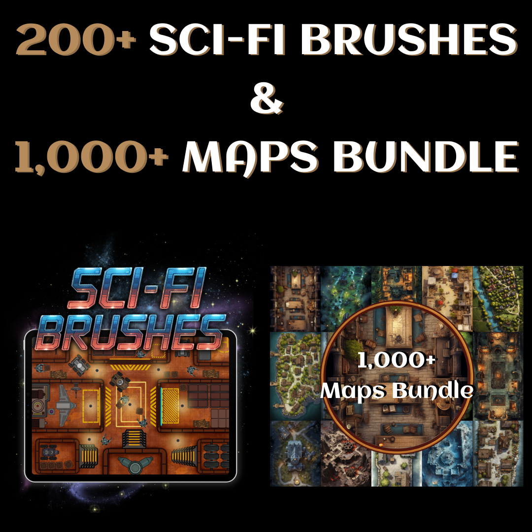 200 Sci-Fi Brushes & 1K+ RPG Maps