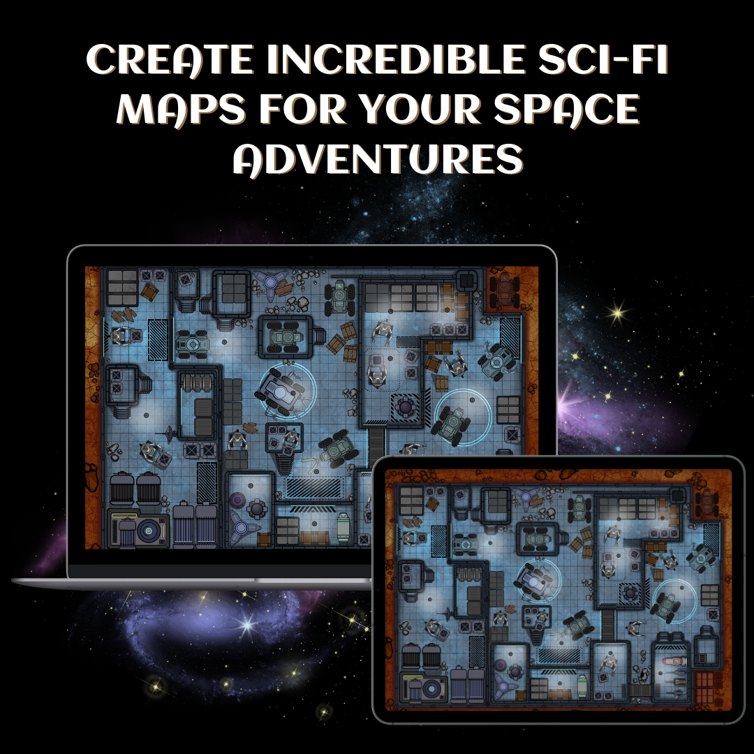 200 Sci-Fi Brushes & 1K+ RPG Maps